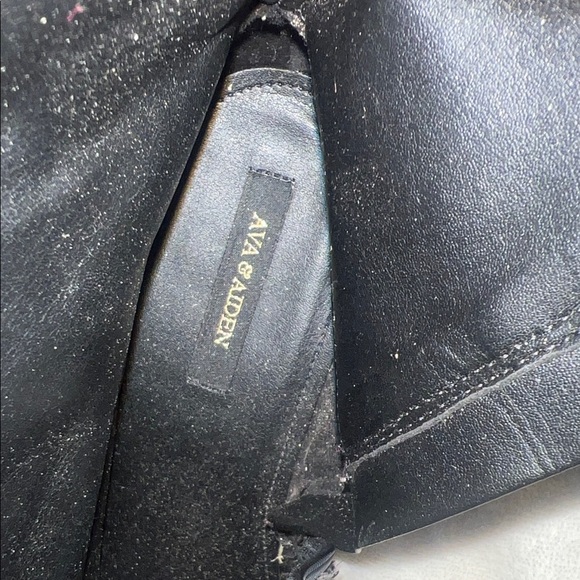 Ava & Aiden Black Sequin Ankle Boots 9 - Picture 2 of 6